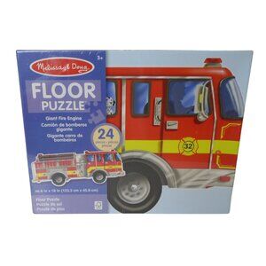 Melissa & Doug Giant Fire Engine Truck Jigsaw Floor Puzzle 24 Pieces 48"x18" 3+